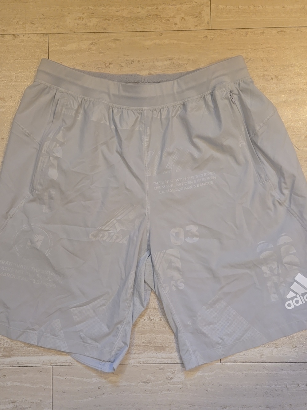 Adidas Climalite Gray Drawstring Leisure Shorts